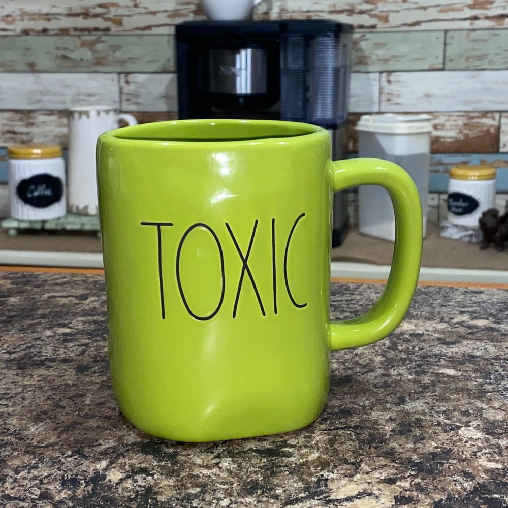 Rae Dunn "Toxic" Green Mug Halloween